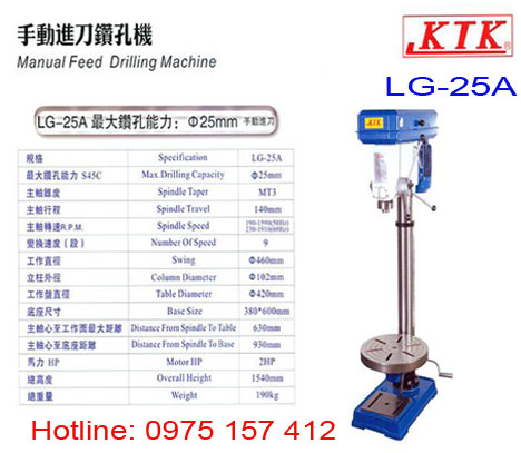Máy khoan bàn KTK LG-25A khoan 25mm