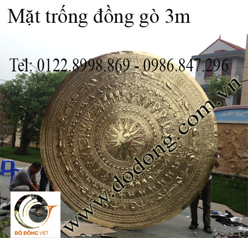 Tranh trống đồng gò nổi kt 40x40cm,quà tặng người nước ngoài