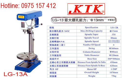Máy khoan bàn KTK LG-13A