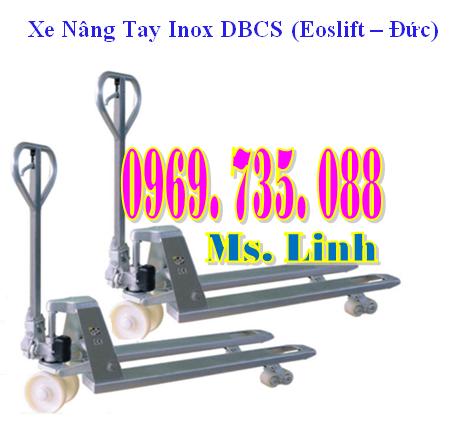 XE NÂNG TAY THẤP INOX DBCS 2000kg (2 tấn) (Eoslift - Đức)