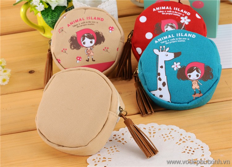 Túi tròn đựng vé xe, tiền lẻ Pura girl K1209 30g
