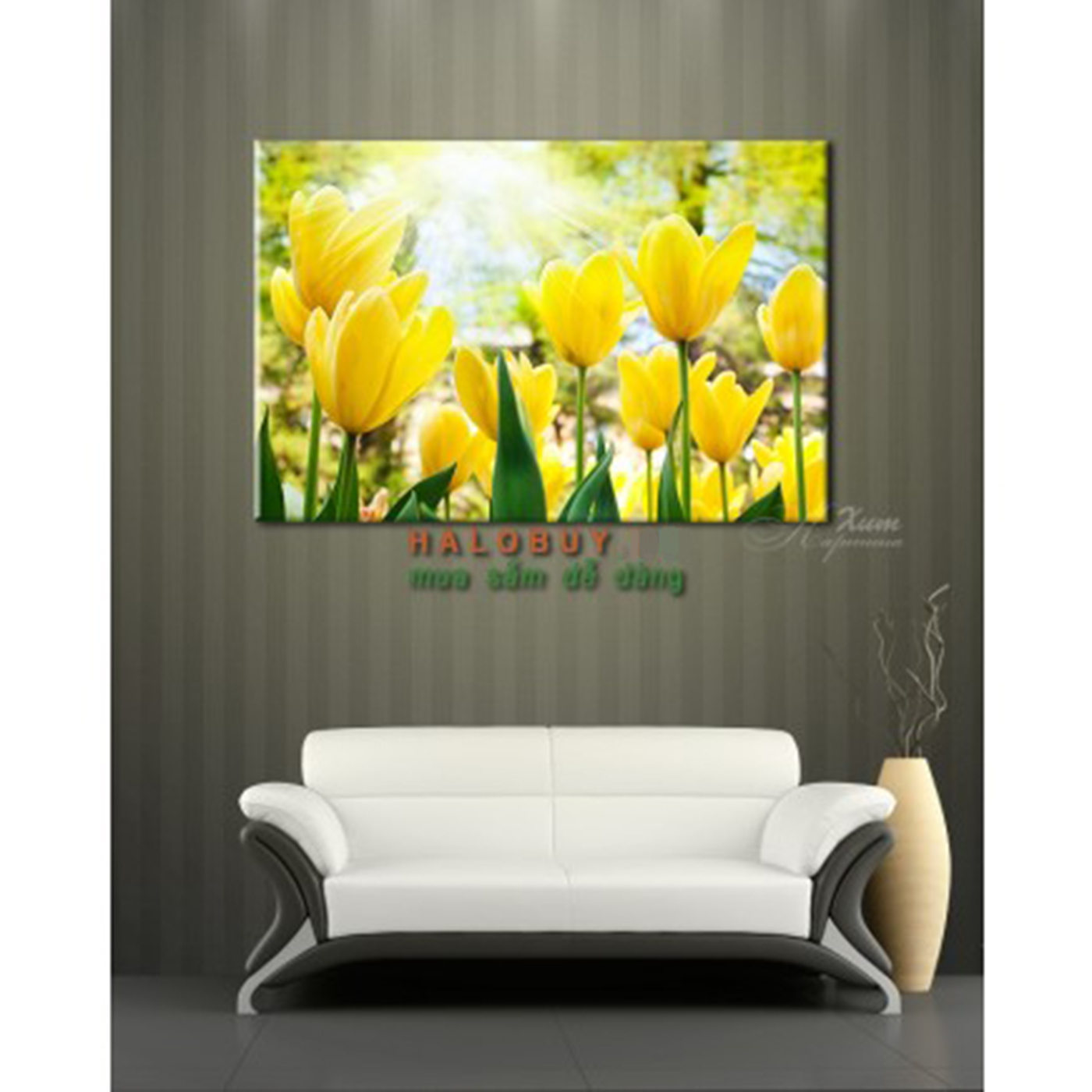 Tranh treo tường hoa Tulip DH856A (kích thước 90x60cm)  