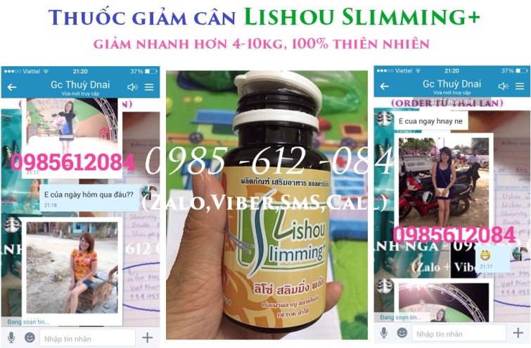 Thuốc giảm cân Lishou Slimming+ rẻ nhất 599k, chính hãng 100%, 0985612084​