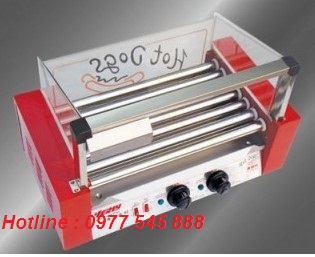 bếp nướng xúc xích kính cong 7 thanh nhiệt inox giá rẻ