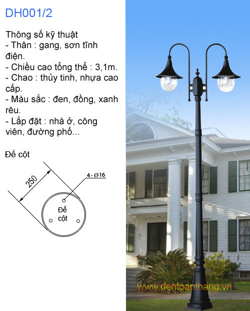 Đèn sân vườn DH001/2