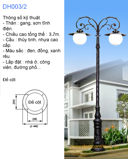 Đèn sân vườn DH003/2