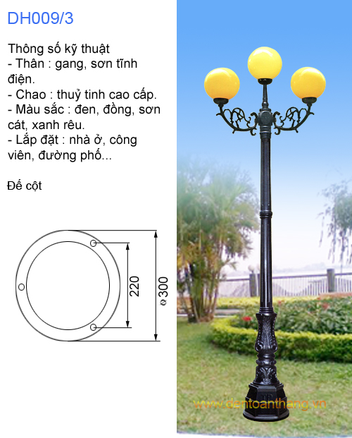 Đèn sân vườn DH009/3