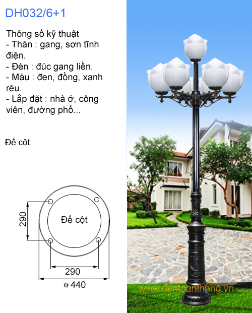 Đèn sân vườn DH032/6