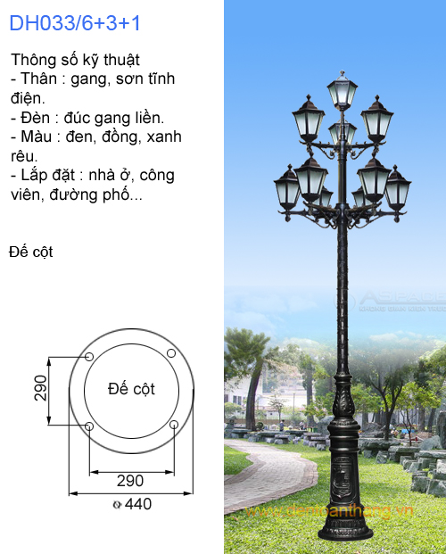 Đèn sân vườn DH033/10