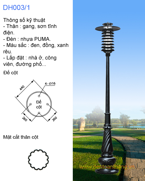 Đèn sân vườn DH003