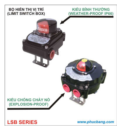 LSB Bộ chỉ thị vị trí - LSB (Valve Monitoring Indicator- Limit Switch Box)