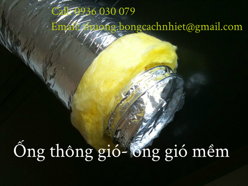 Ống gió mềm cách nhiệt bọc len thủy tinh 