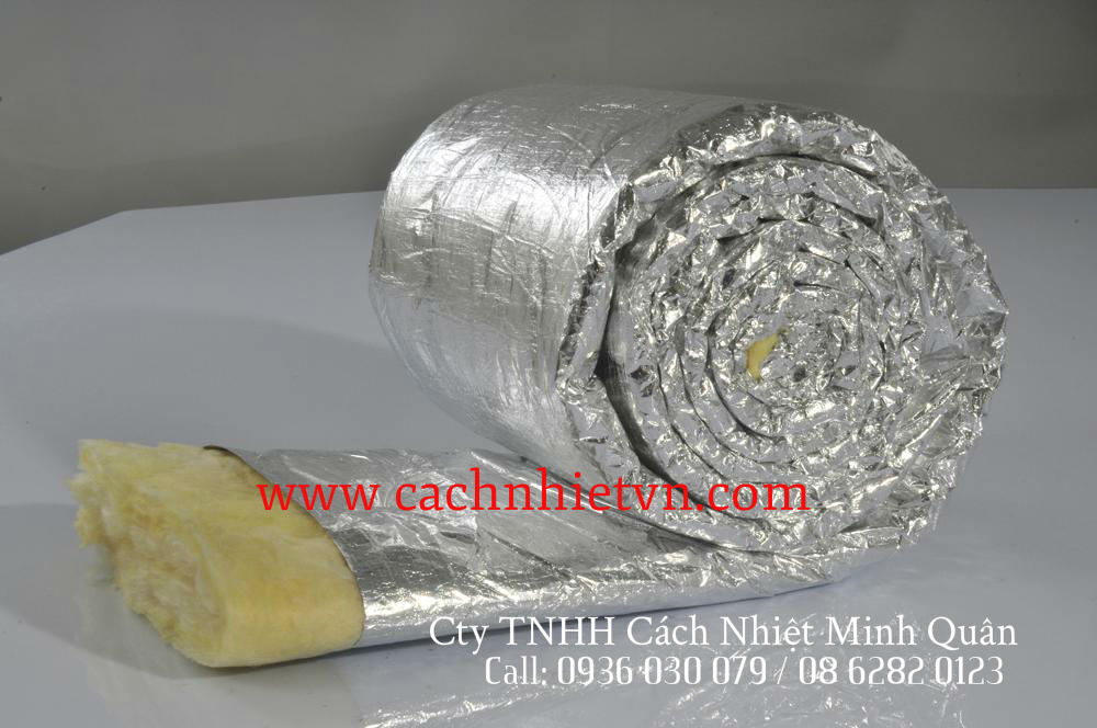 Bông thủy tinh glass wool blanket - glass wool blanket with aluminum foil