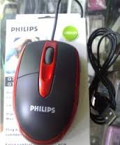 Mouse PHILIP ĐỎ ĐEN –HỘP