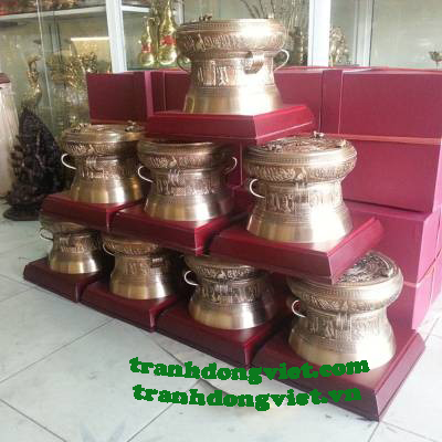 Quà tặng trống đồng phong thủy, trống đồng ngọc lũ đông sơn 