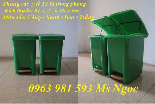 Thùng rác 60 lít ngoài trời