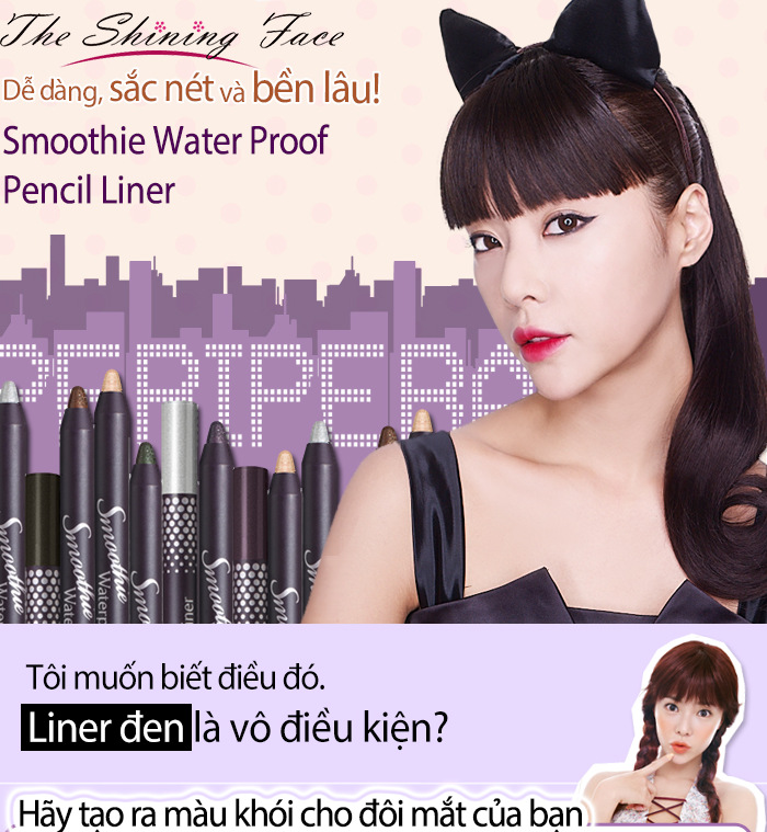 Chì Kẻ Mắt Hàn Quốc Peripera Pencil Liner