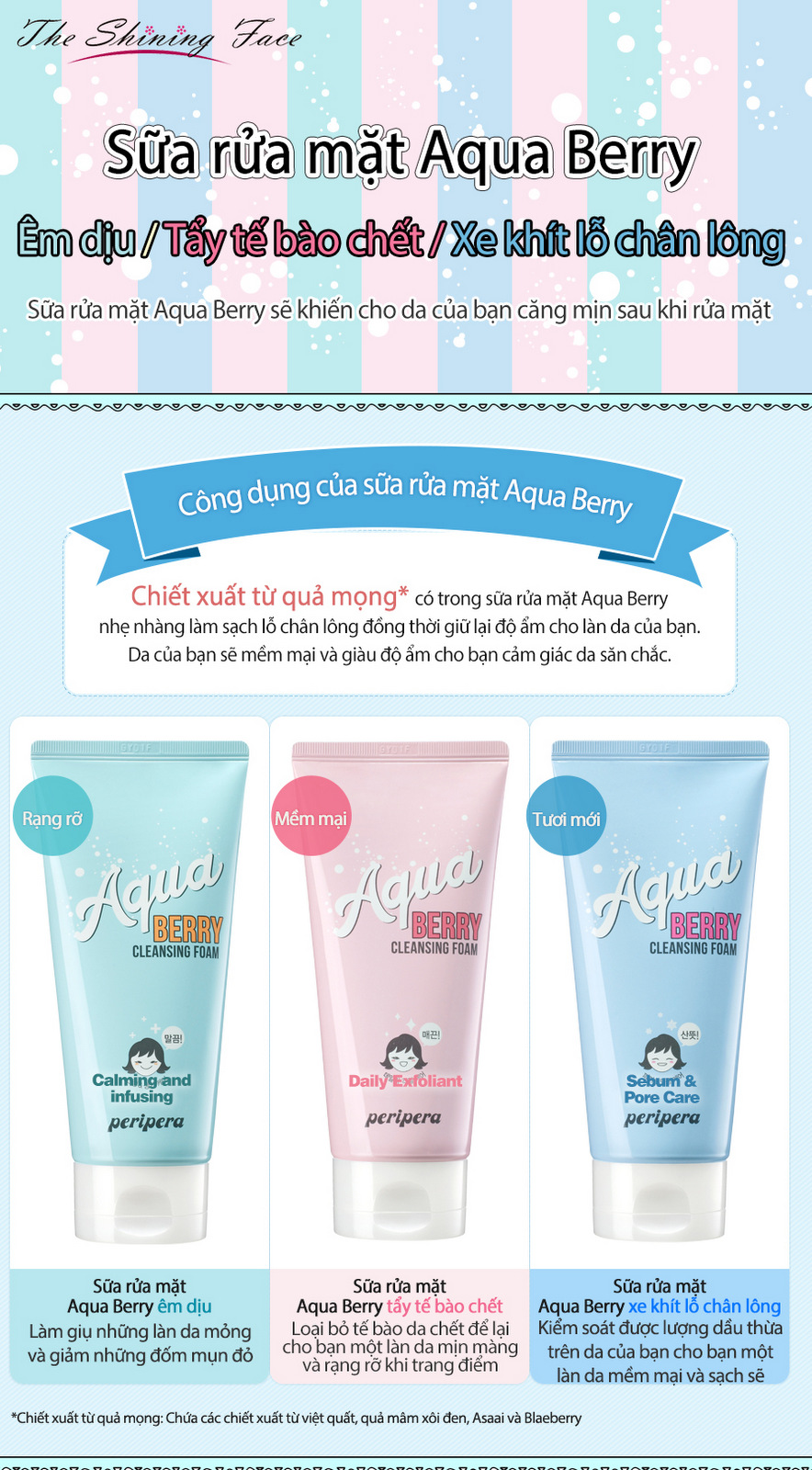 Sữa Rữa Mặt Hàn Quốc Peripera Aqua