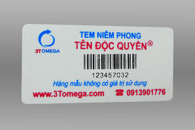 Tem niêm phong in barcode và số nhảy