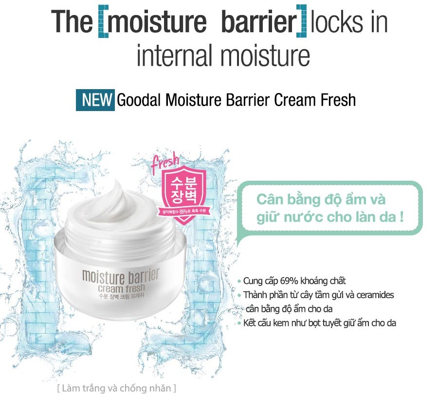 Kem Dưỡng Trắng Da Hàn Quốc Moisture Barrier Cream Fresh