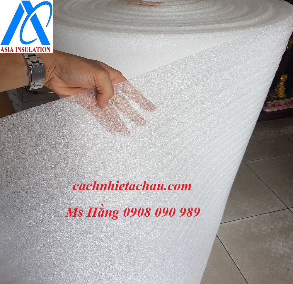 Màng xốp PE Foam đóng gói hàng hoá khi vận chuyển | Màng xốp trắng Á Châu quấn hàng, chống trầy 