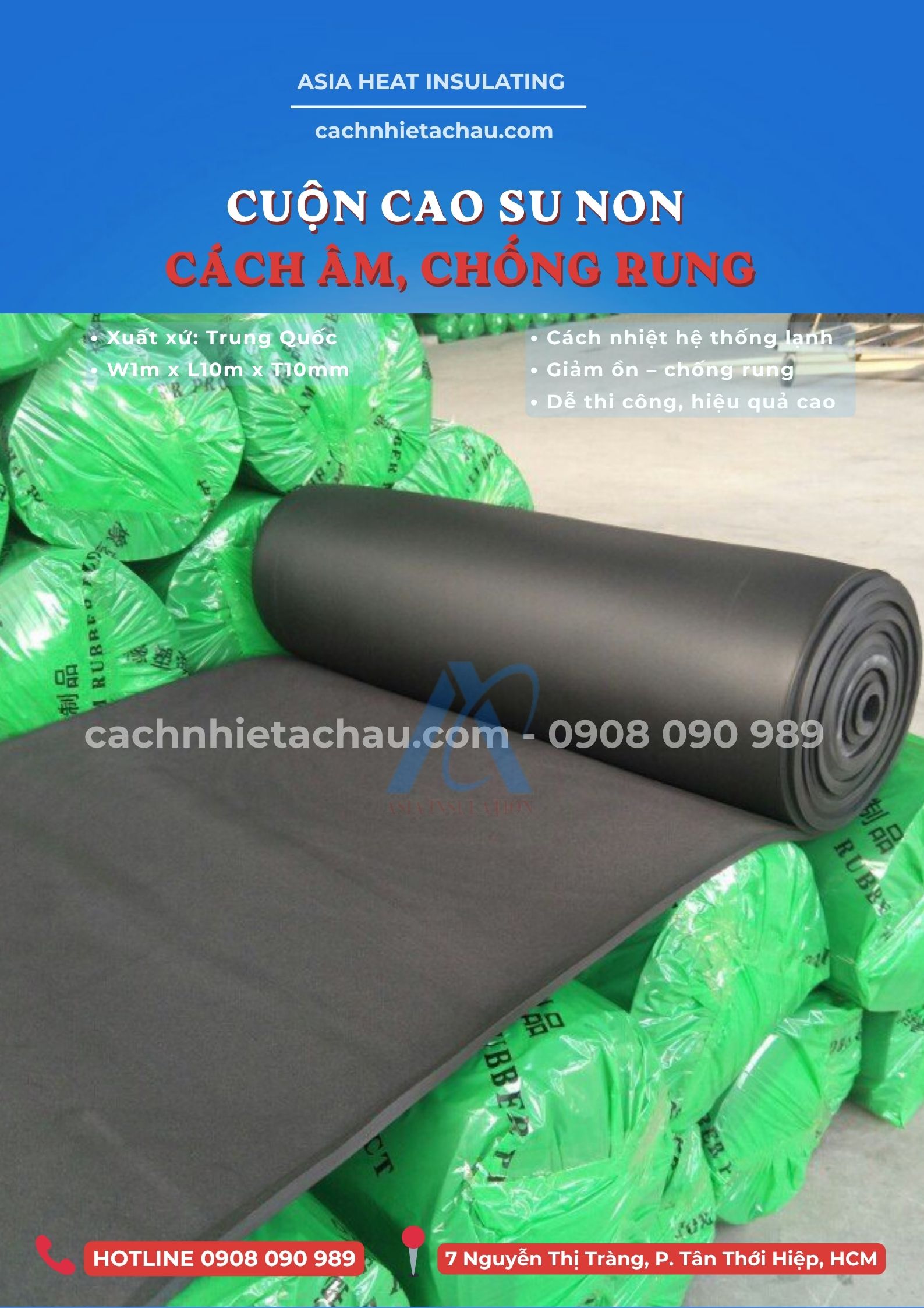 Cuộn cao su non cách âm, cao su chống rung