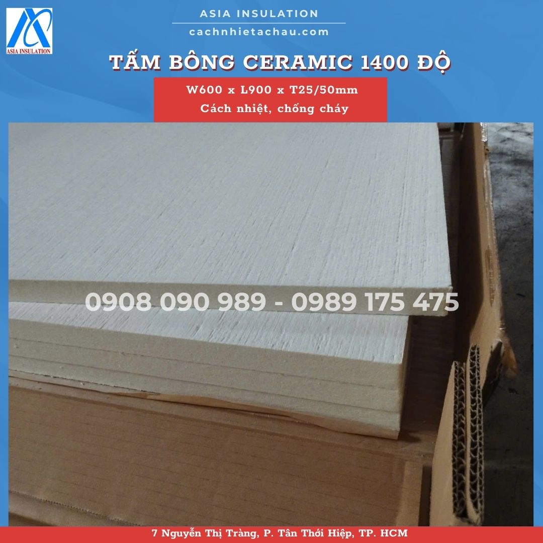 Tấm bông Ceramic Isolite 1400 độ C