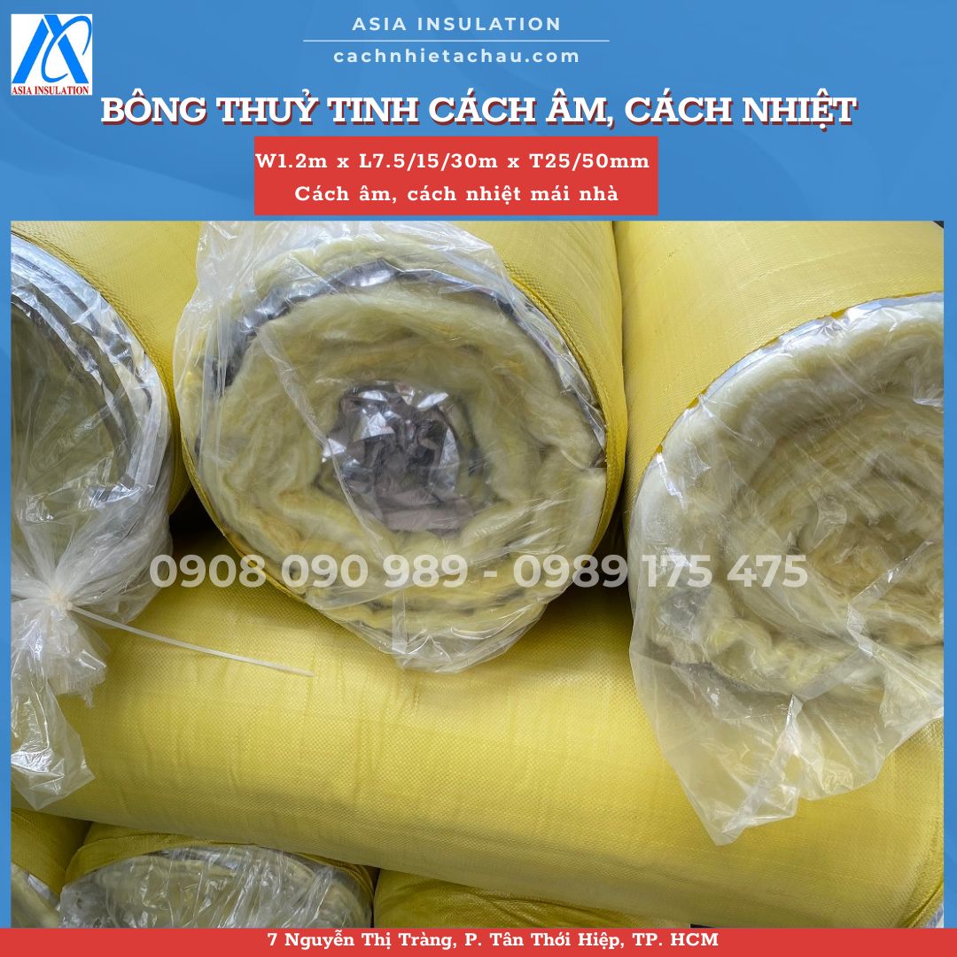 Bông len thuỷ tinh cách âm, bông thuỷ tinh cách nhiệt