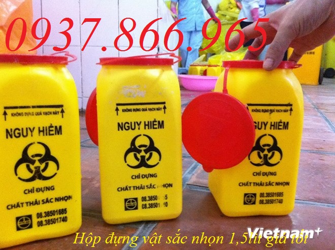 Hộp đựng vật sắc nhọn 6,8 lít , Hộp đựng vật sắc nhọn 1,5 lít