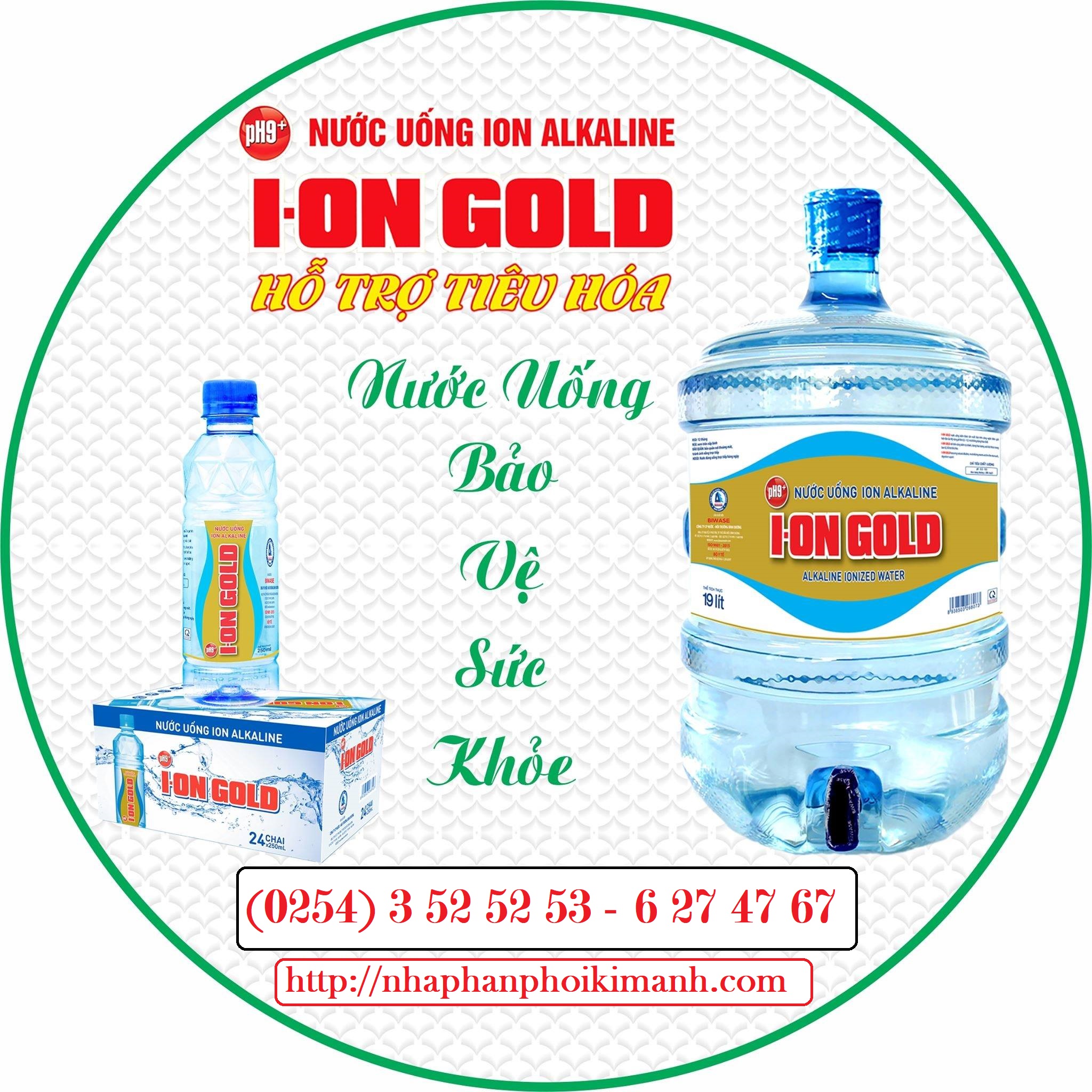 Nước uống ion kiềm I-on Gold thùng 500ml