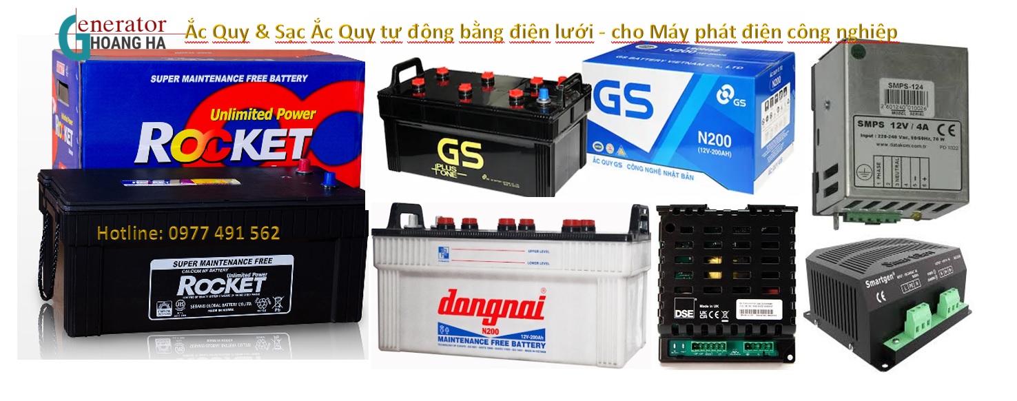 Ắc quy - Sạc ắc quy máy phát điện