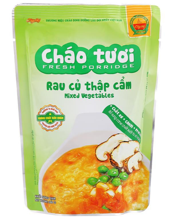 Cháo tươi cho bé vị rau củ thập cẩm