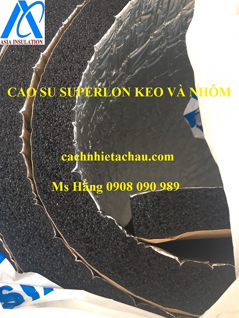 Cao su lưu hoá cách nhiệt lạnh có phủ keo và một mặt nhôm