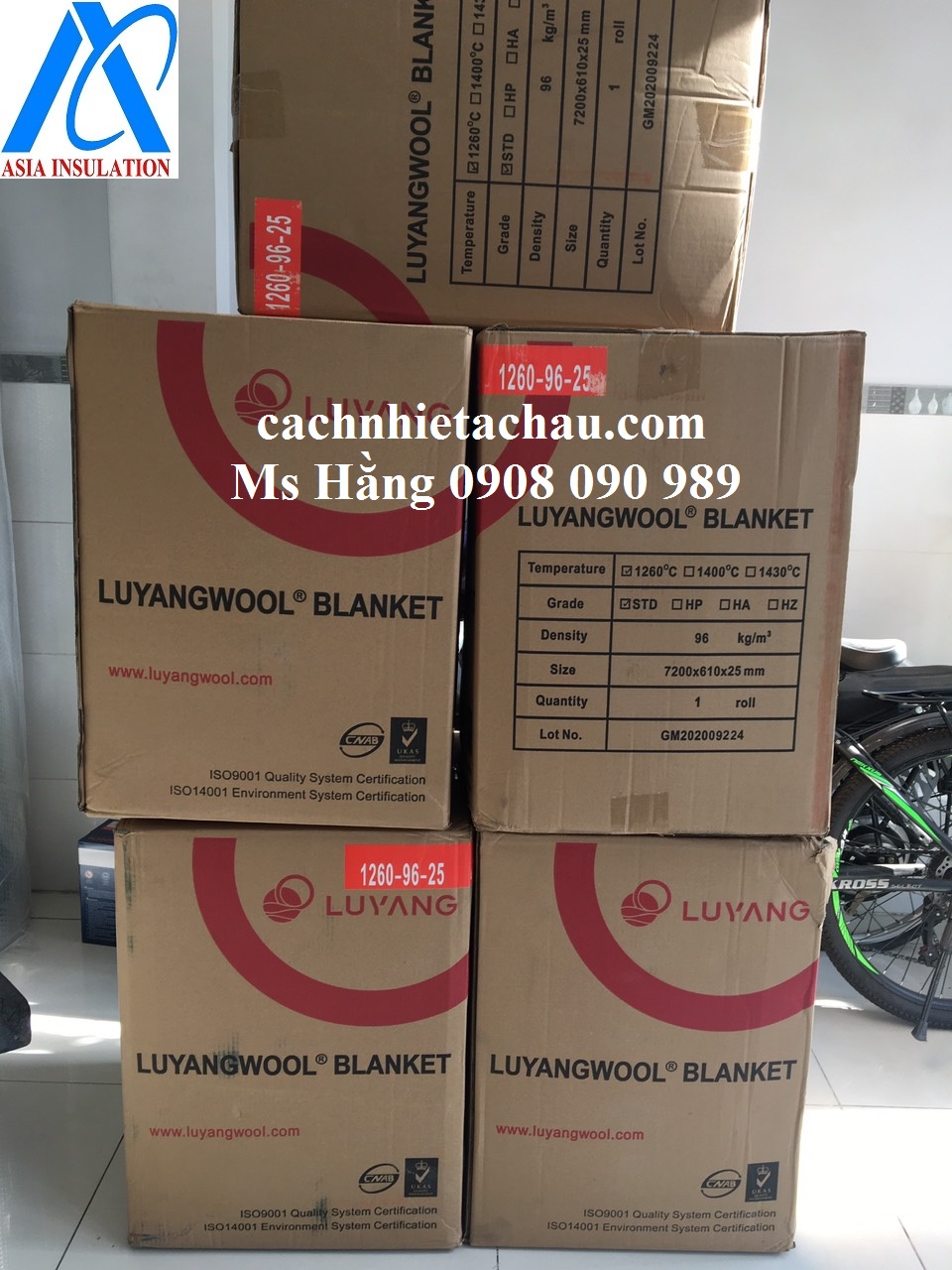 Cuộn bông sợi gốm Ceramic cách nhiệt, chống cháy 1260 - 1430 độ C