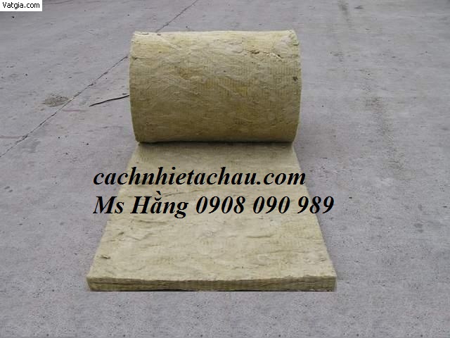 Cuộn bông Rockwool chống nóng lò nung loại trơn