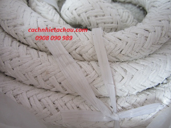 Dây Amiang lõi bột sáp dùng tết chèn, chịu nhiệt 260 độ C