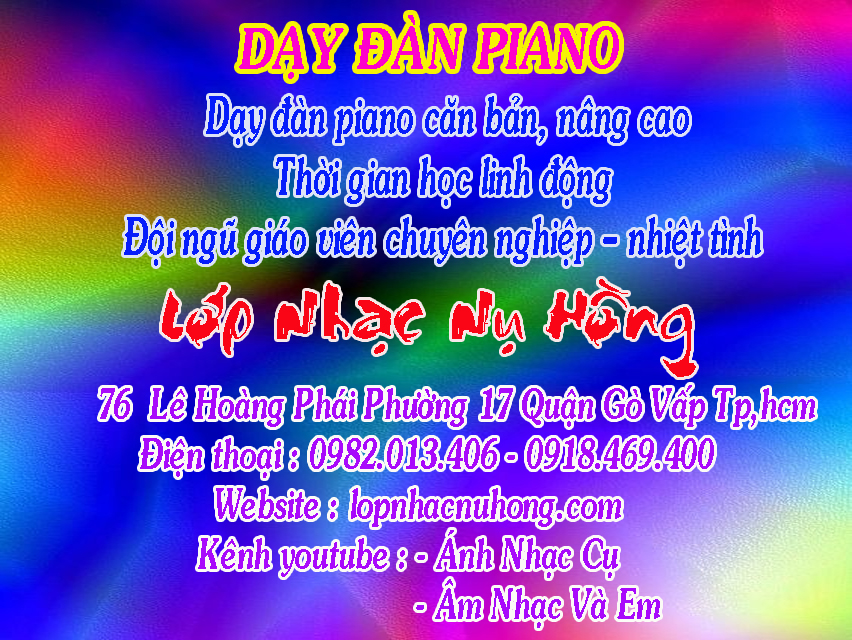 Lớp dạy đàn piano tại Quận Gò Vấp, TP.HCM 