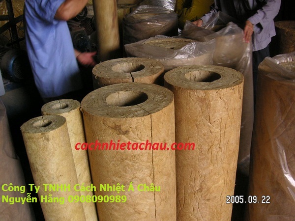 Ống Rockwool, bông sợi khoáng Rockwool dạng ống