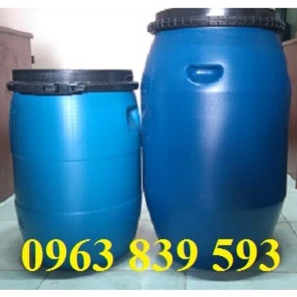 Phuy nhựa có nắp 50L - 120L - 220L, phuy nhựa đựng hóa chất rẻ.