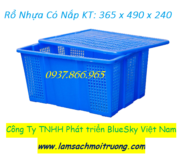 Rổ nhựa có nắp cao cấp,sọt nhựa to đựng rau củ quả 