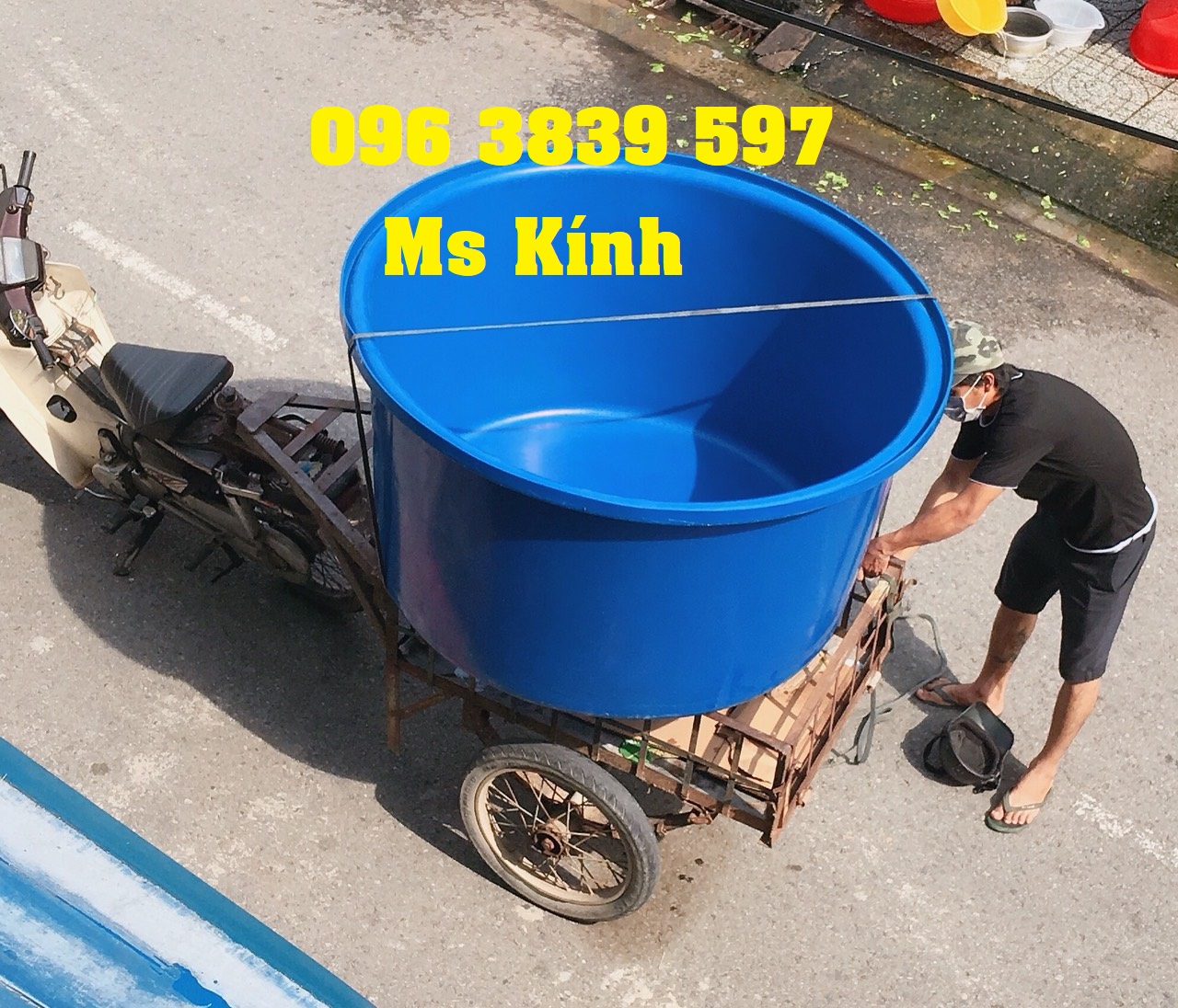 Thùng nhựa tròn 1000 lít nuôi cá, đựng nước sạch, hóa chất giá ưu đãi - 096 3839 597 Ms Kính