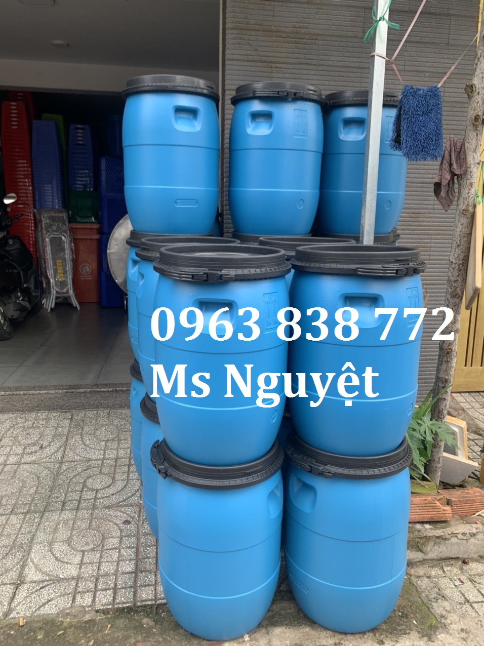 Thùng phi nhựa 50l siêu bền đẹp giá rẻ - lh  096 3838 772