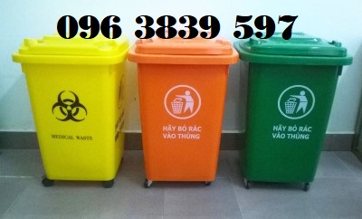 Thùng rác nhựa 60 lít nắp kín giá sỉ toàn quốc - 096 3839 597 Ms Kính