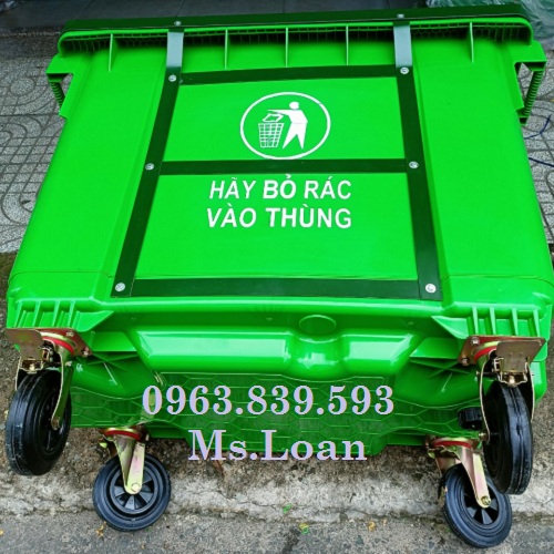 Xe gom rác môi trường 660lit giá rẻ HCM./ 0963.839.593 Ms.Loan