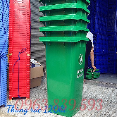 Thùng rác nhựa 120L giá rẻ / thùng rác công nghiệp 120L