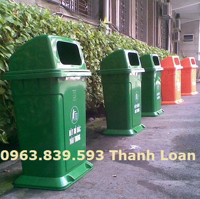 Thùng rác công viên, đô thị, thùng rác nhựa để ngoài trời./ 0963.839.593 Ms.Loan