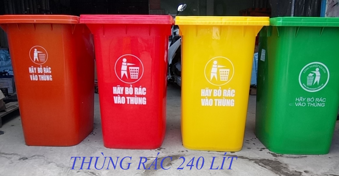 Thùng rác nhựa công cộng 240l 