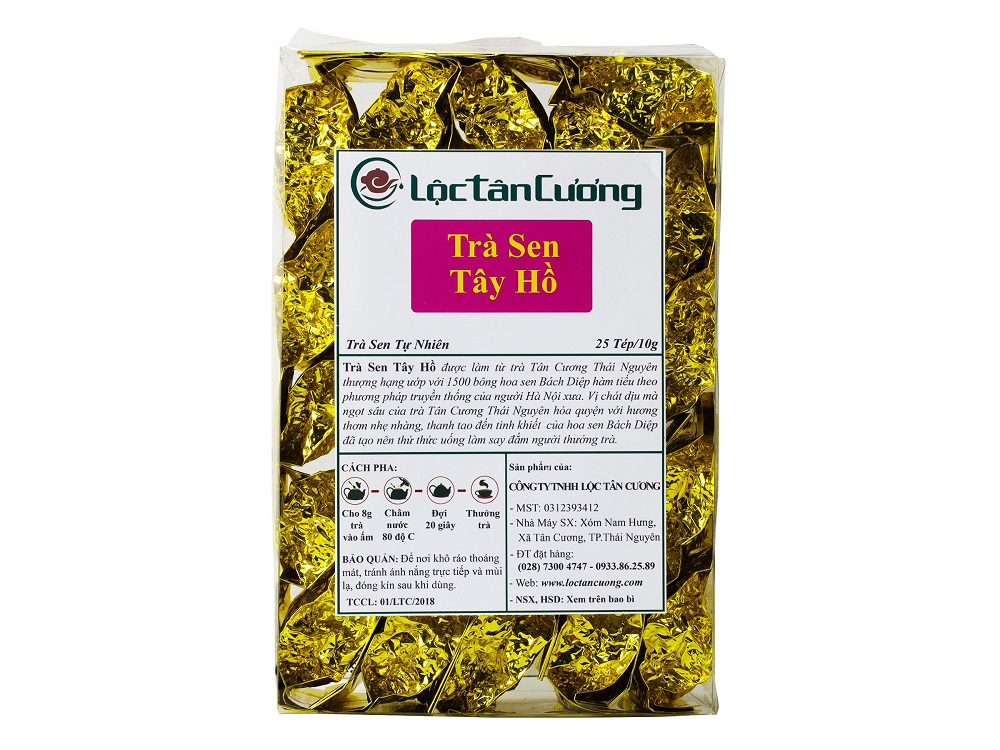 Trà sen tây hồ 25 tép 250 gram