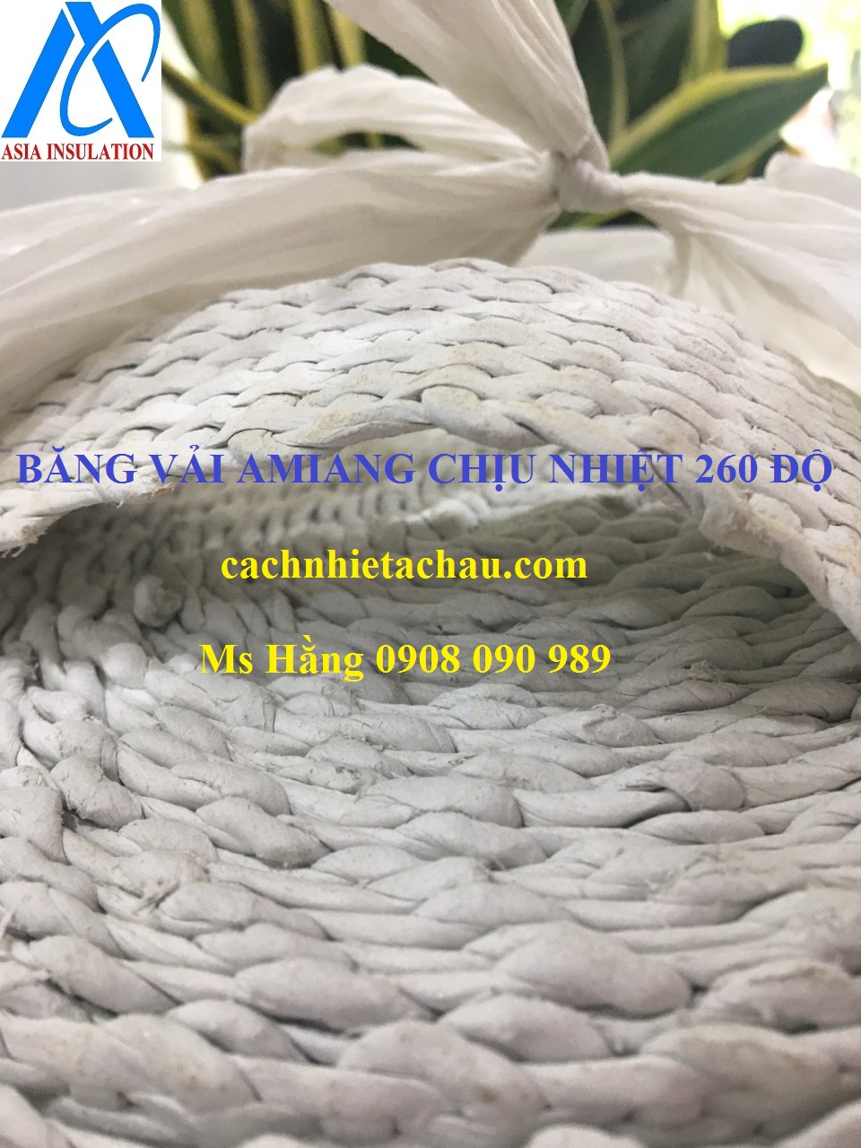 Băng vải Amiang cách nhiệt, chịu nhiệt 260độ C