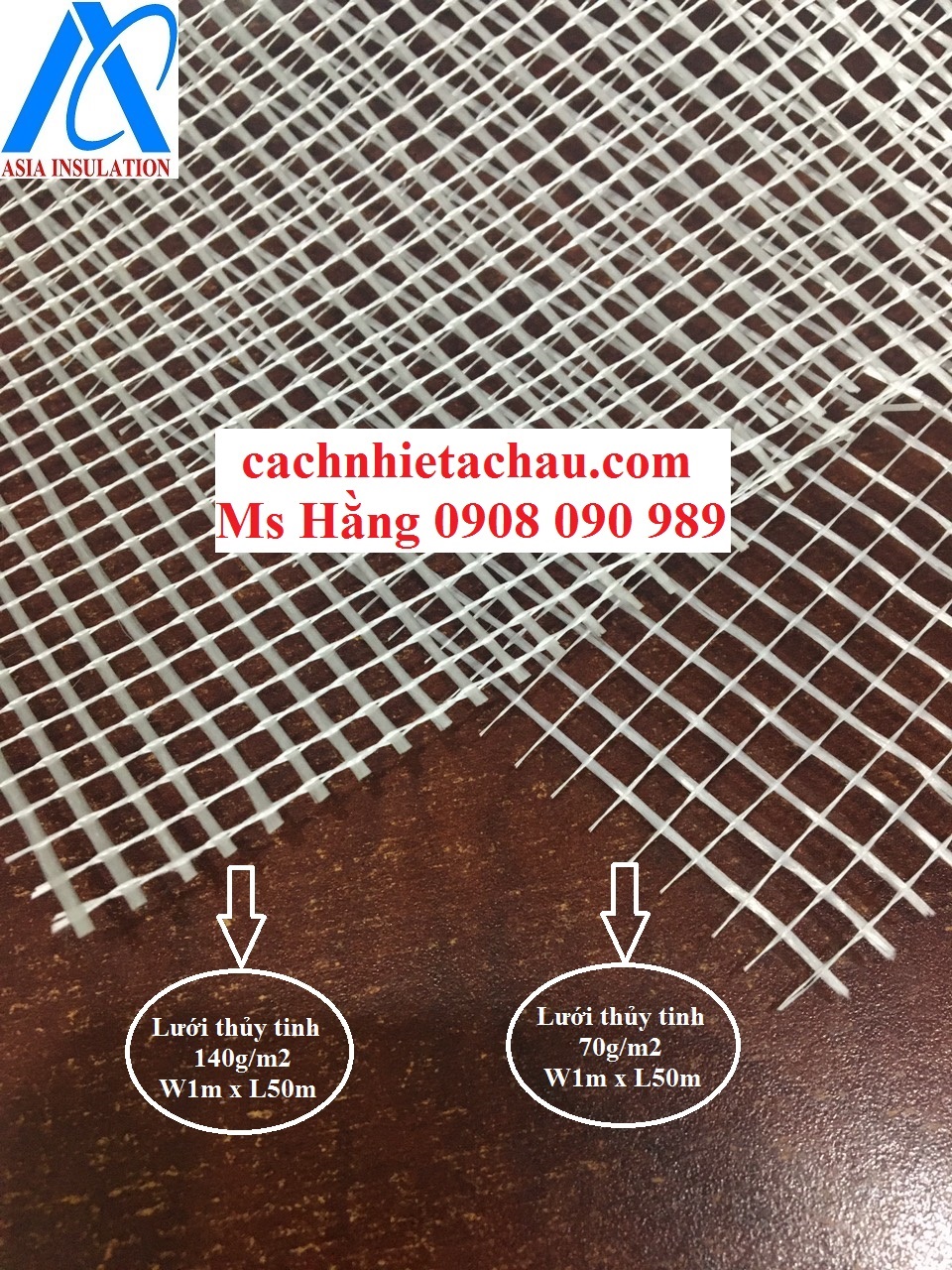 Lưới thuỷ tinh ô lưới 5*5mm chống thấm, chống nứt tường